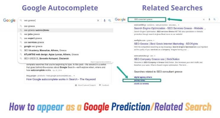 How to show up on Google Search Autocomplete & Related Searches